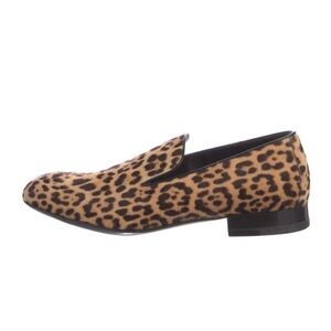 YSL Leopard Print Loafers – Yves Saint Laurent Designer Flats, Size 40.5